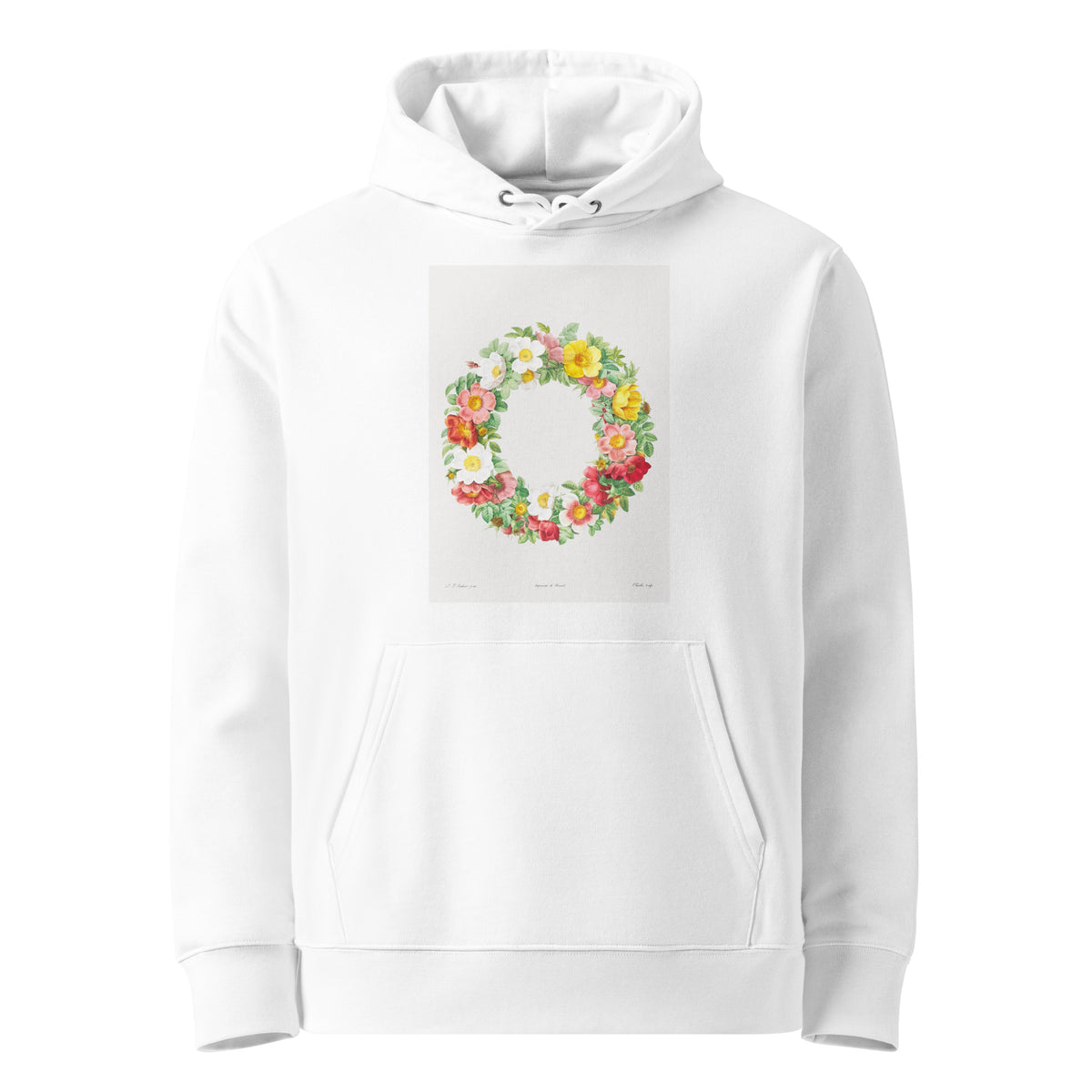 White Hoodie Roses Premium