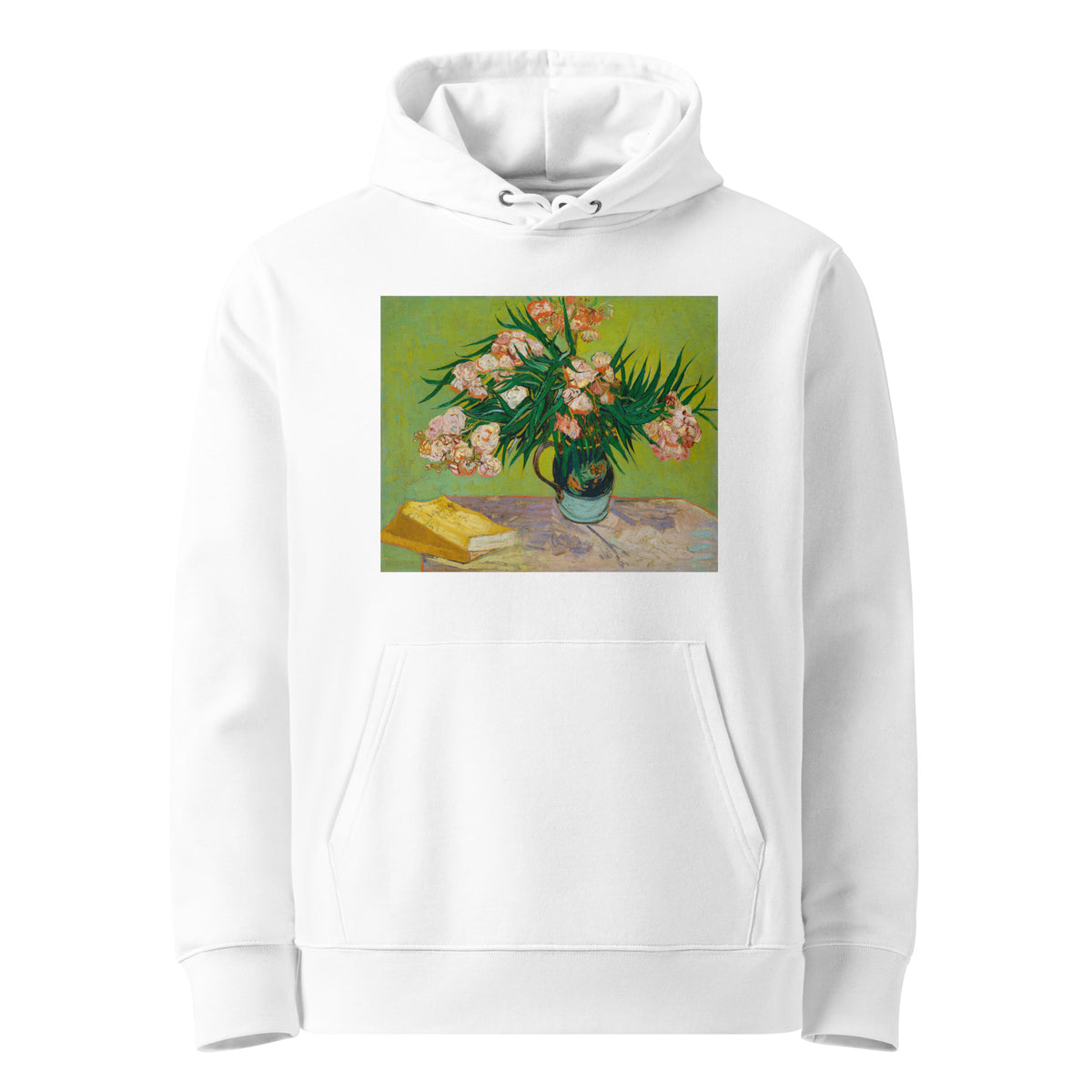White Hoodie Oleanders Premium