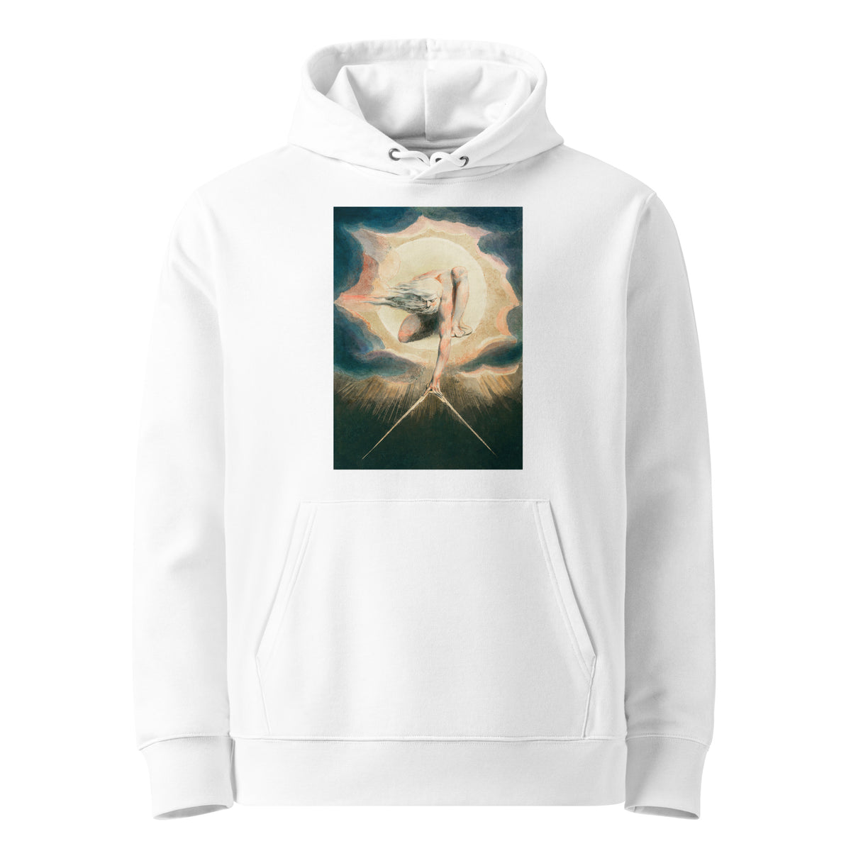 White Hoodie Ancient Of Days Setting A Compass To The Earth Illustration - William Blake 1794 Premium