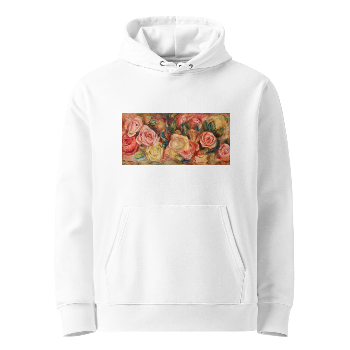 White Hoodie Roses Renoir Premium