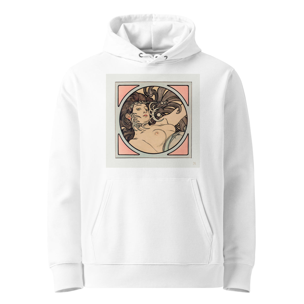 White Hoodie Stained Glass Fouquet Mucha II Premium