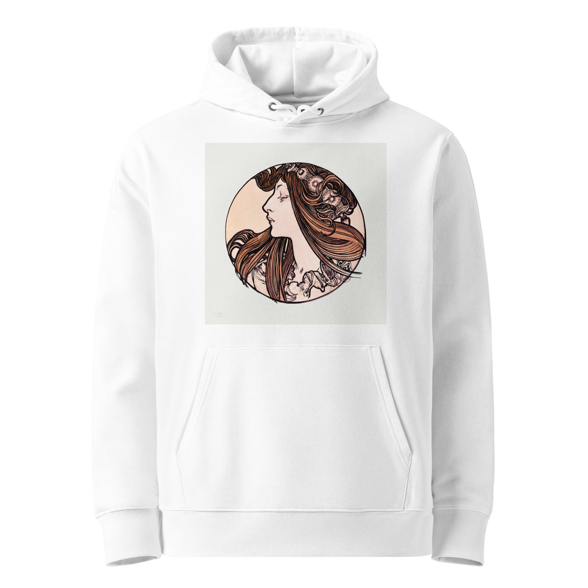 White Hoodie Stained Glass Fouquet Mucha III Premium