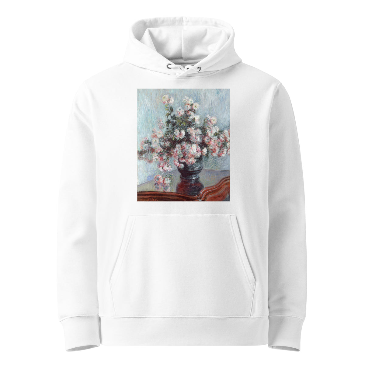White Hoodie Chrysanthemums Premium