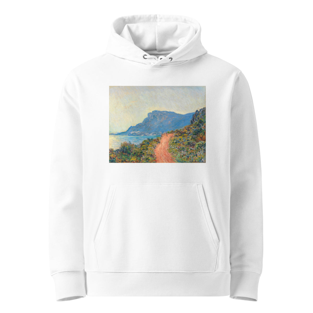 White Hoodie La Corniche Near Monaco Premium