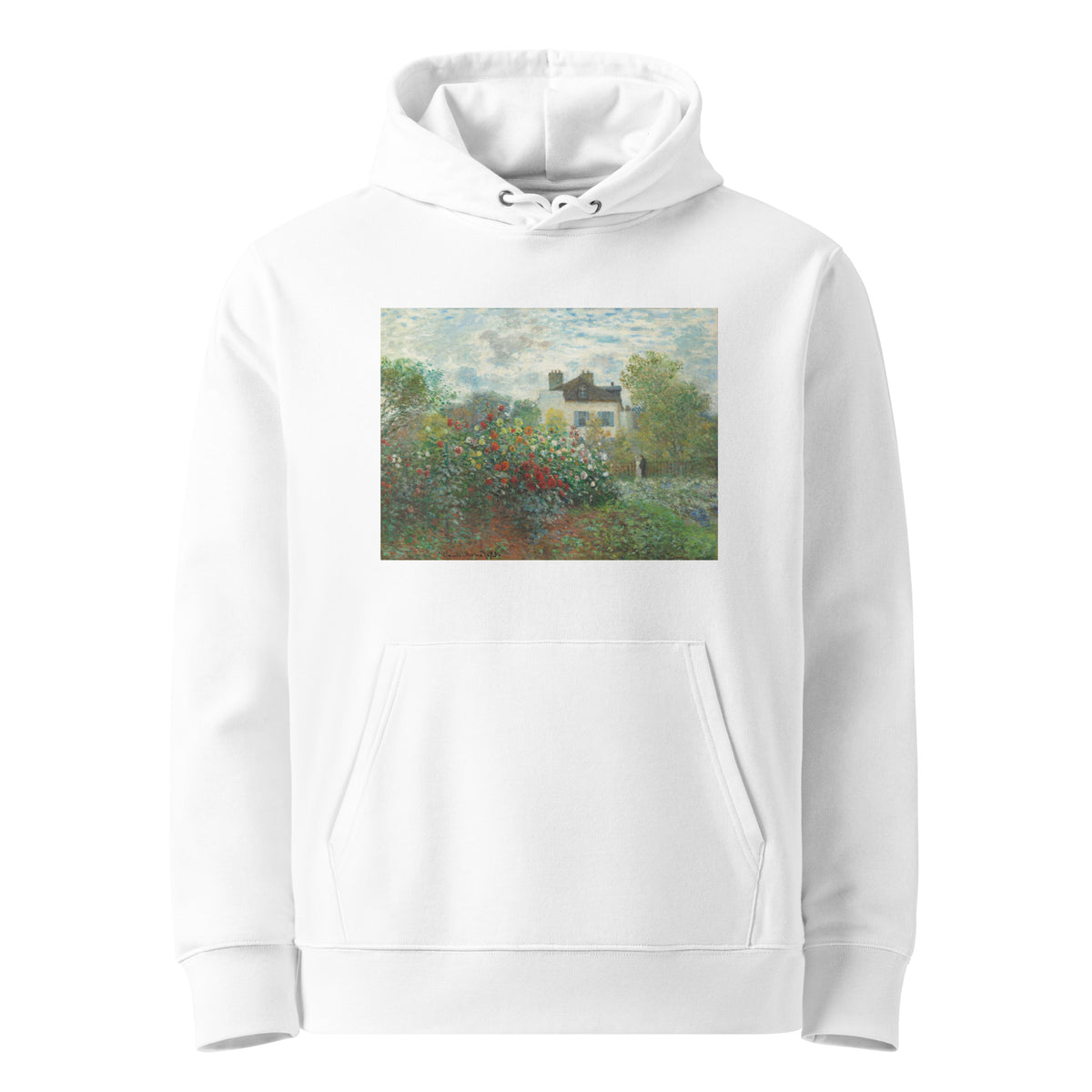 White Hoodie The Artist S Garden In Argenteuil A Corner Of The Garden With Dahlias Premium
