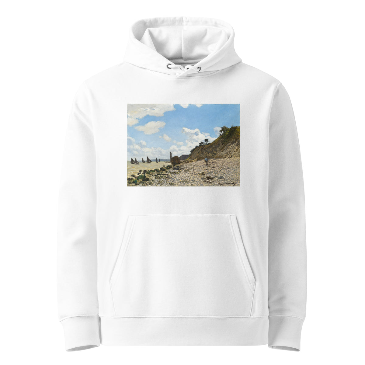 White Hoodie The Beach At Honfleur Premium