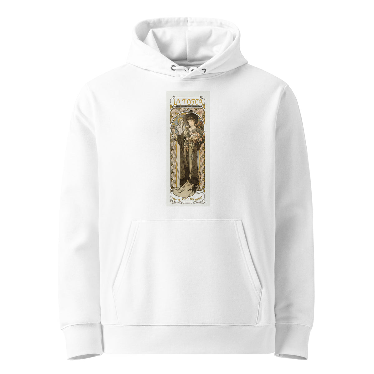 White Hoodie La Tosca Sarah Bernhardt - Alphonse Maria Mucha 1869 Premium