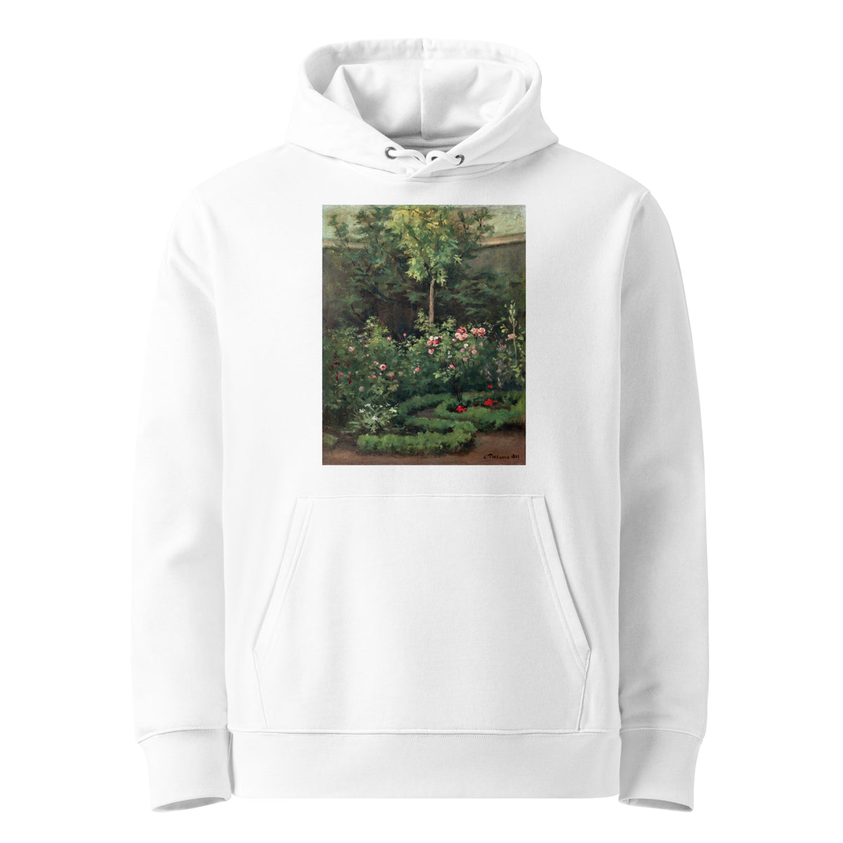 White Hoodie A Rose Garden Premium