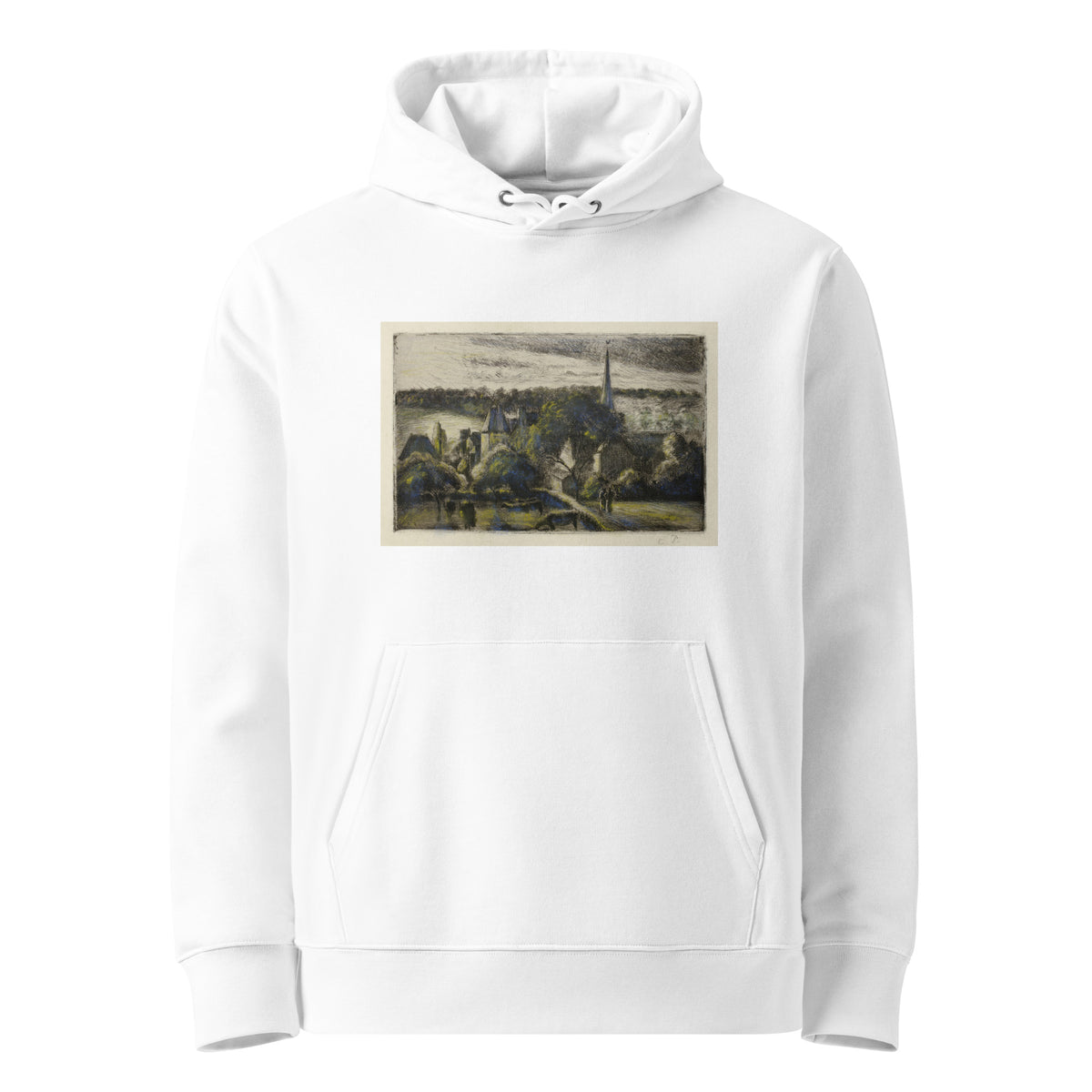 White Hoodie Church And Farm At Eragny Premium