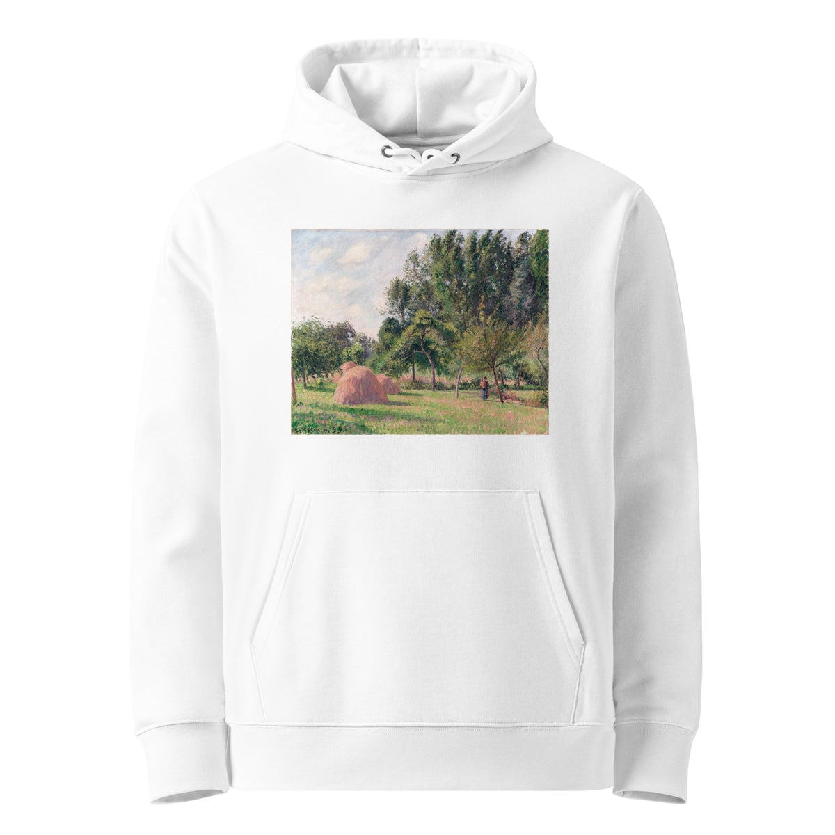 White Hoodie Haystacks Morning Eragny Premium