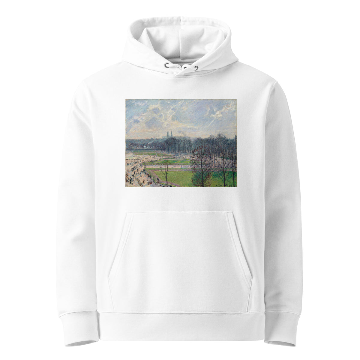 White Hoodie The Garden Of The Tuileries On A Winter Afternoon Premium