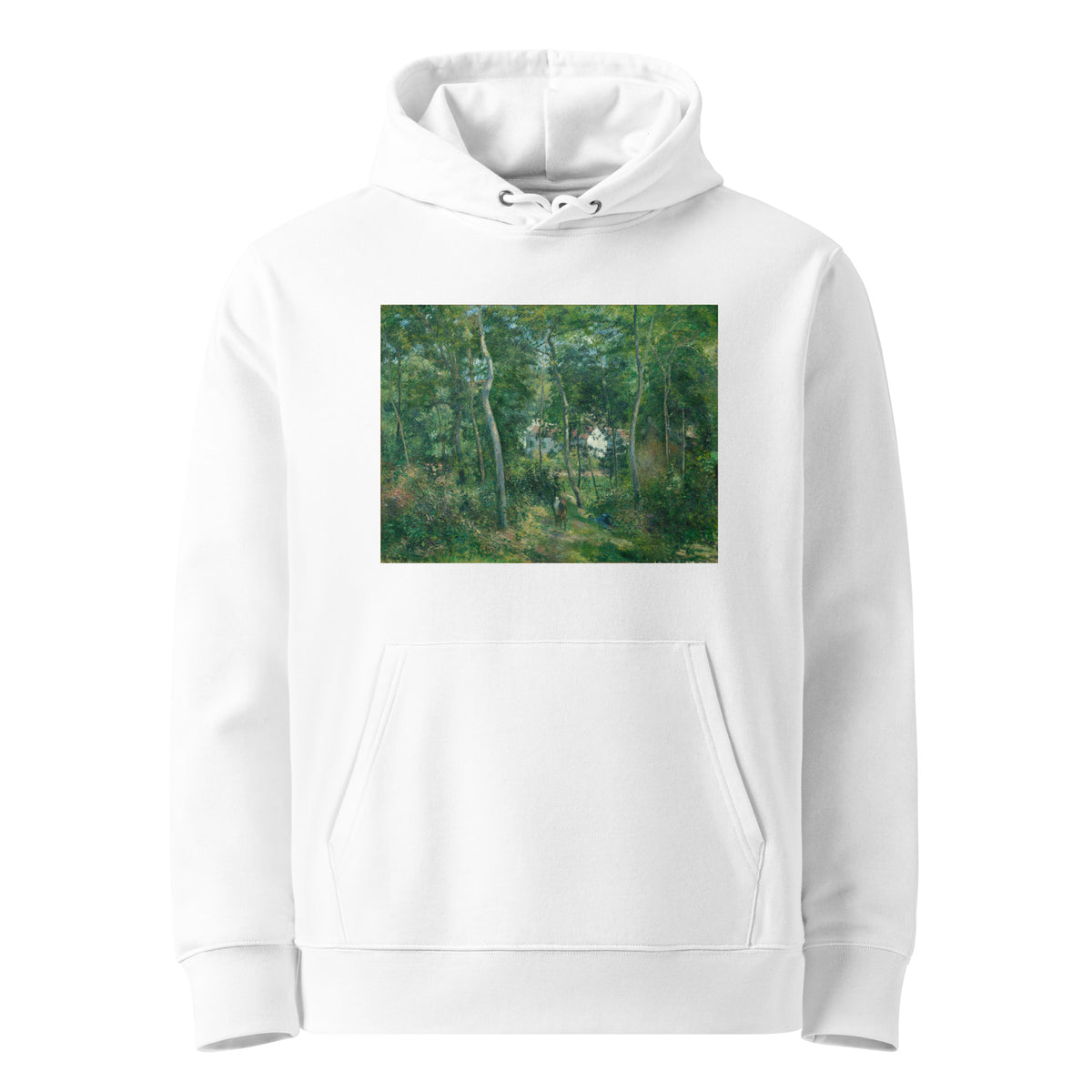White Hoodie Edge Of The Woods Near L Hermitage Pontoise Premium