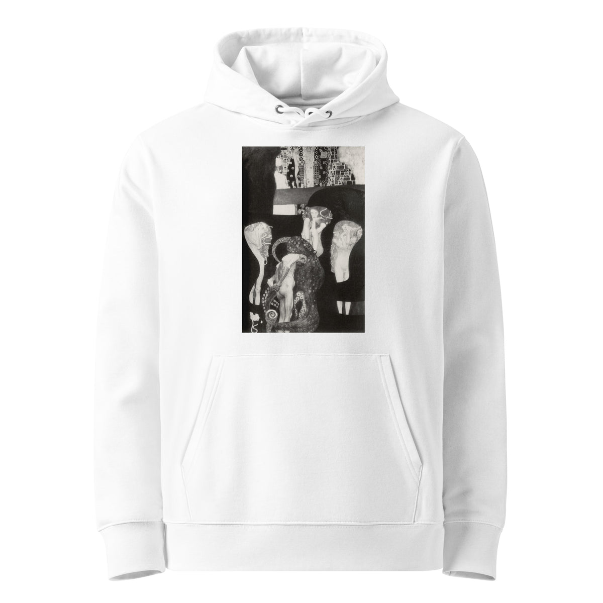White Hoodie Gustav Klimt Jurisprudence Famous Painting Premium