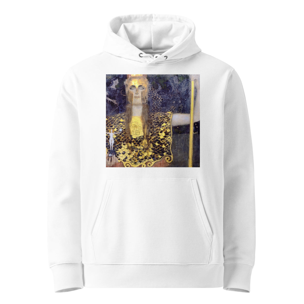 White Hoodie Gustav Klimt Pallas Athena Famous Painting Premium
