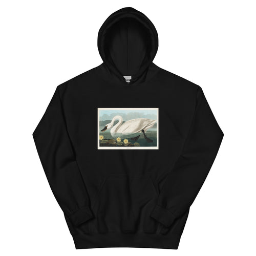 Black Hoodie Common American Swan - John James Audubon 1827 Essential