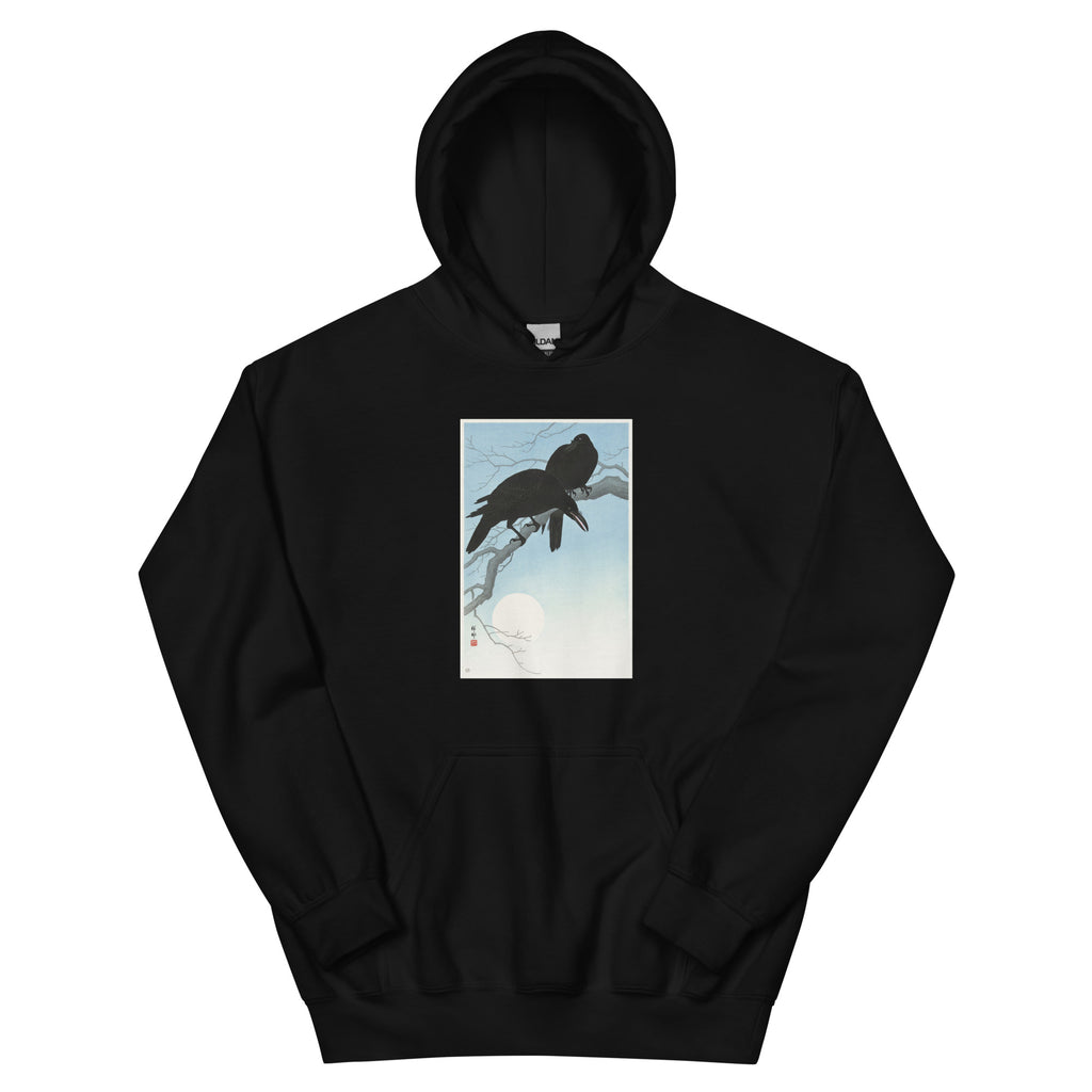 Black Hoodie Two Crows On A Branch - Ohara Koson 1927 Essential