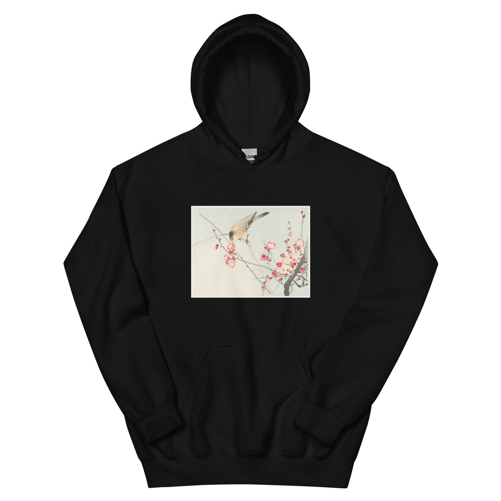 Black Hoodie Songbird On Blossom Branch - Ohara Koson 1900 Essential