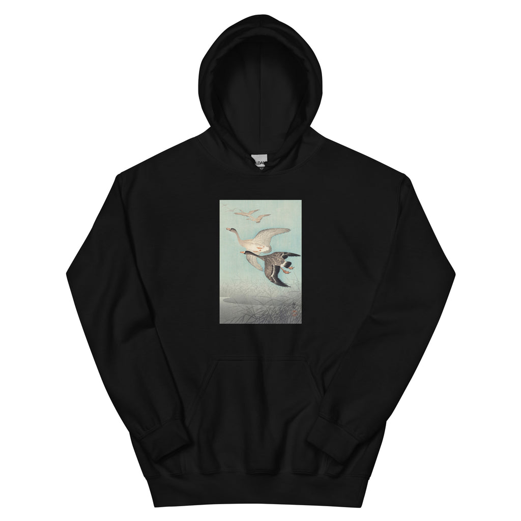 Black Hoodie Great Geese In Flight - Ohara Koson 1925 Essential