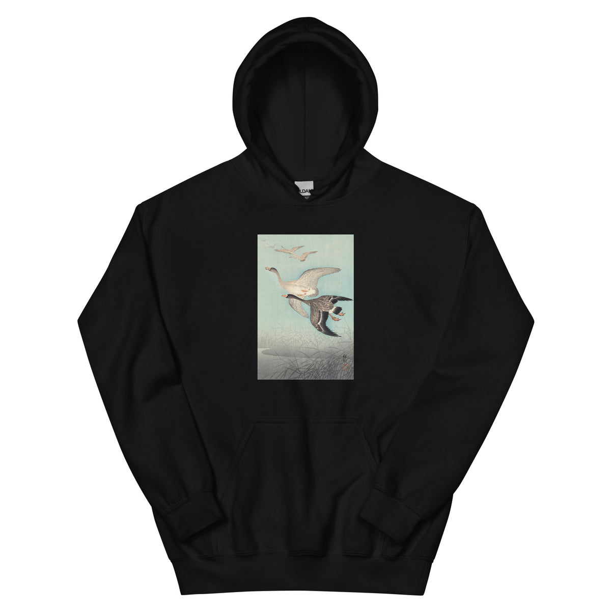 Black Hoodie Great Geese In Flight - Ohara Koson 1925 Essential
