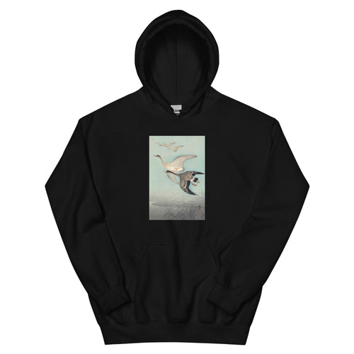 Black Hoodie Great Geese In Flight - Ohara Koson 1925 Essential