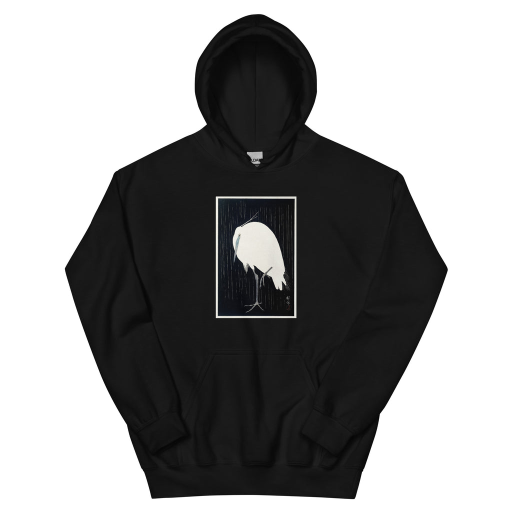 Black Hoodie Egret In The Rain - Ohara Koson 1925 Essential