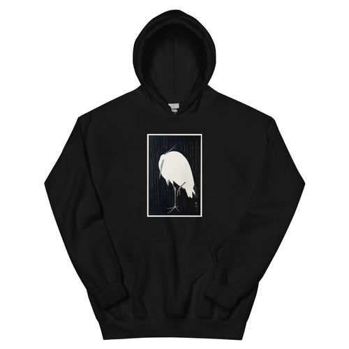 Black Hoodie Egret In The Rain - Ohara Koson 1925 Essential
