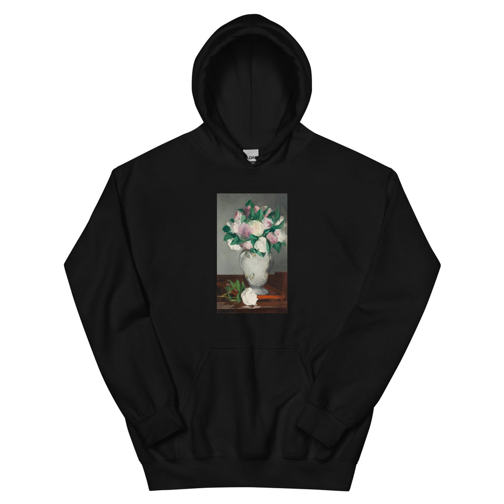 Black Hoodie Peonies Painting In High Resolution Essential