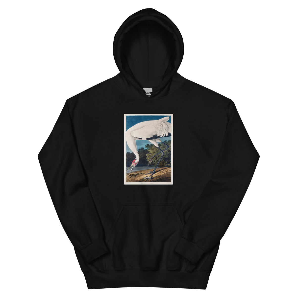 Black Hoodie Hooping Crane Essential
