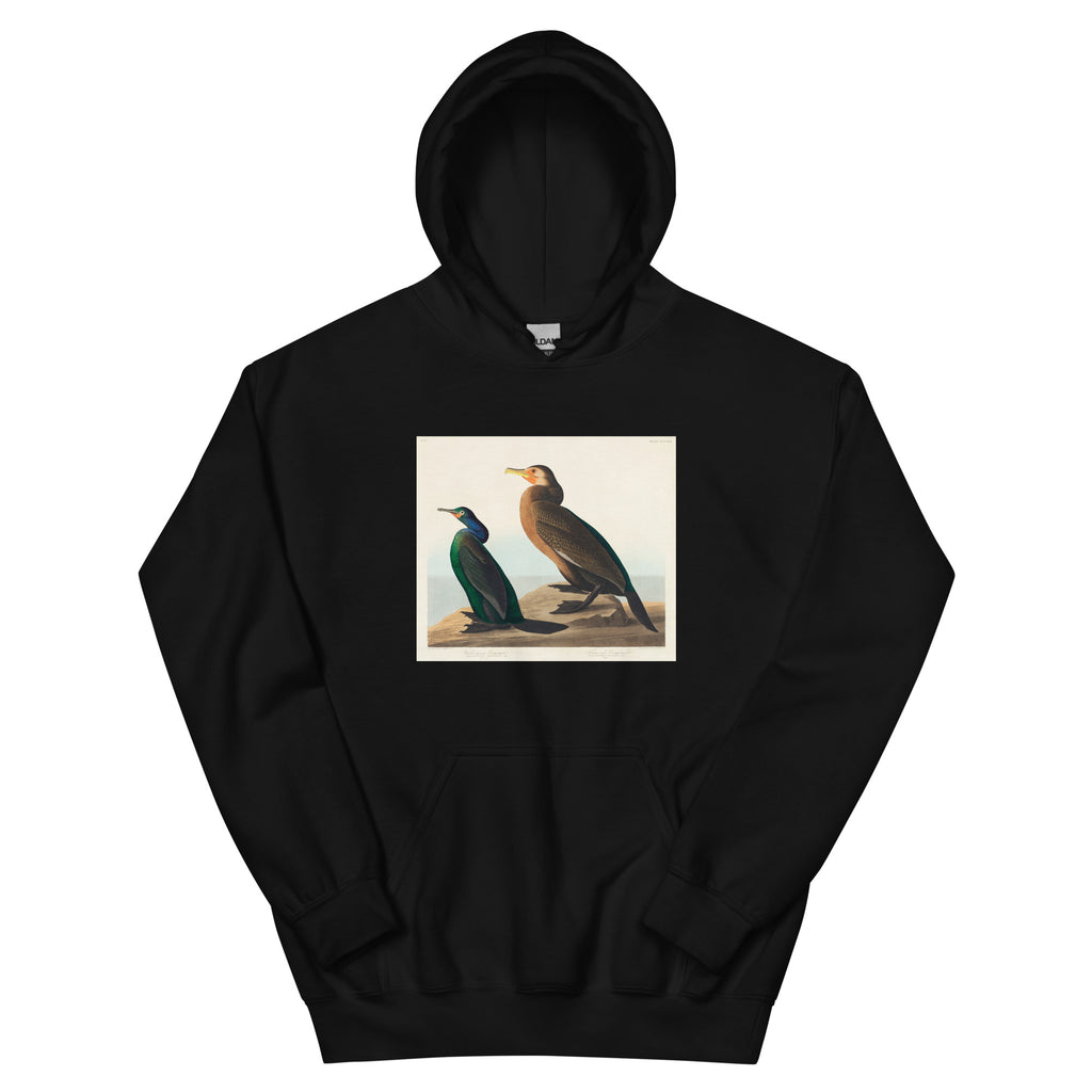 Black Hoodie Violet-Green Cormorant And Townsend S Cormorant - John James Audubon 1827 Essential