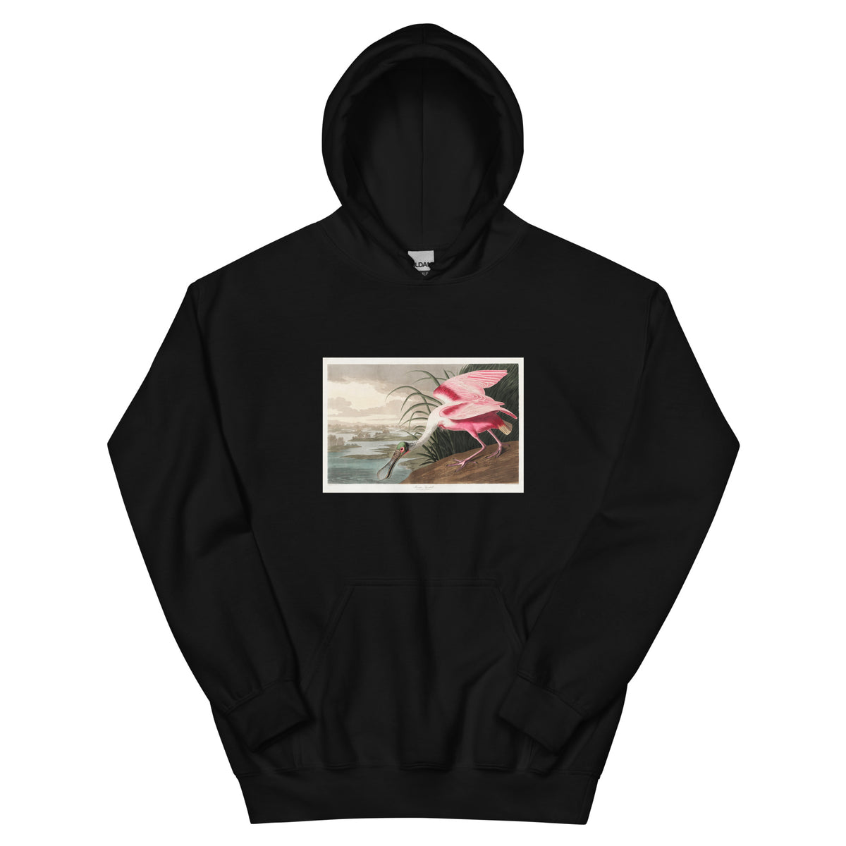 Black Hoodie Roseate Spoonbill Essential