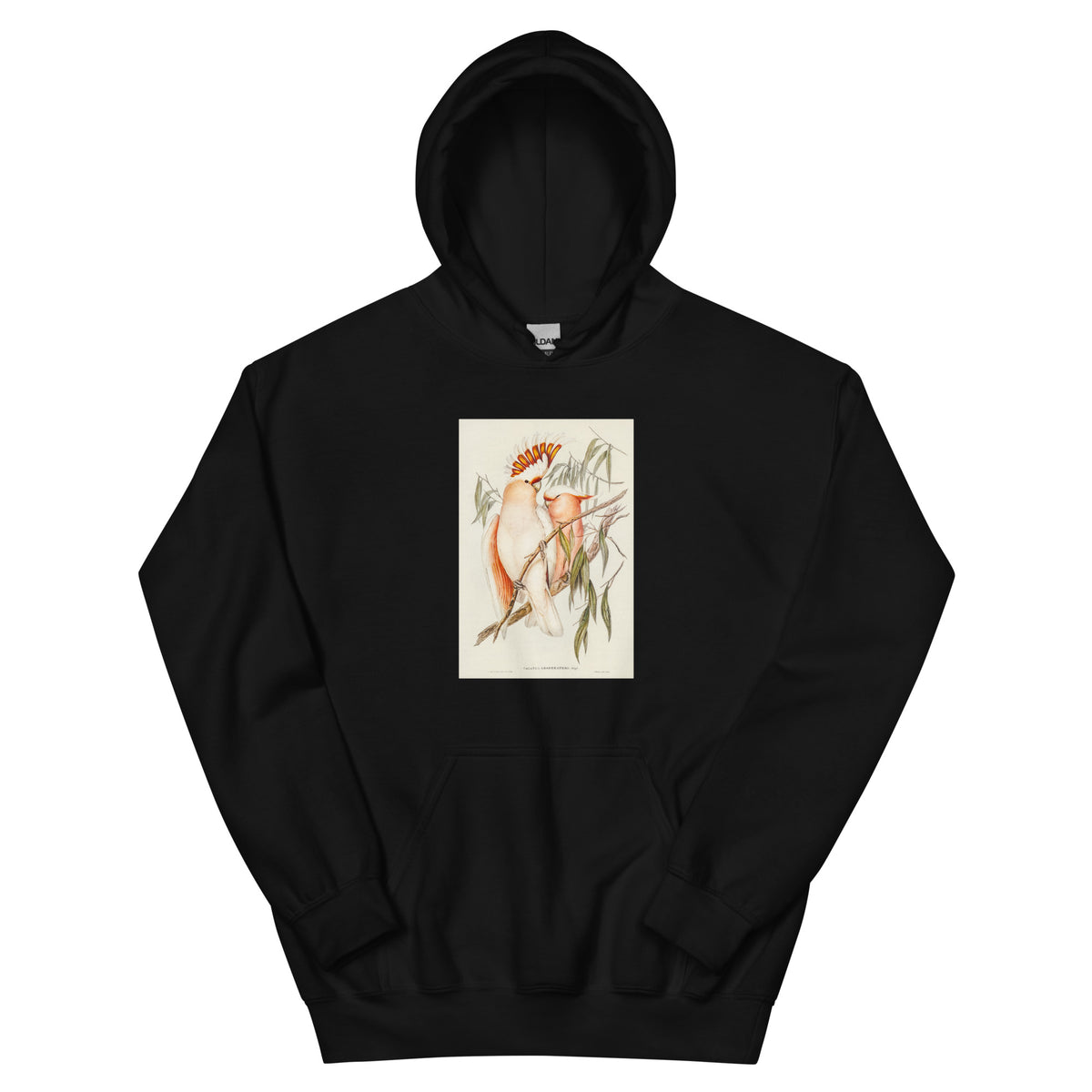 Black Hoodie Leadbeater S Cockatoo Cacatua Leadbeaterii Illustrated - Elizabeth Gould 1804 Essential