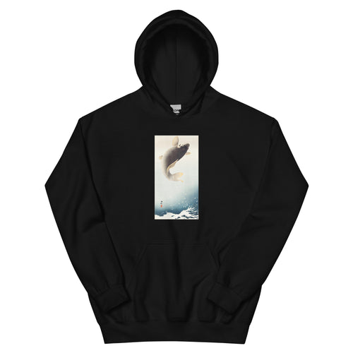 Black Hoodie A Jumping Carp - Ohara Koson 1900 Essential