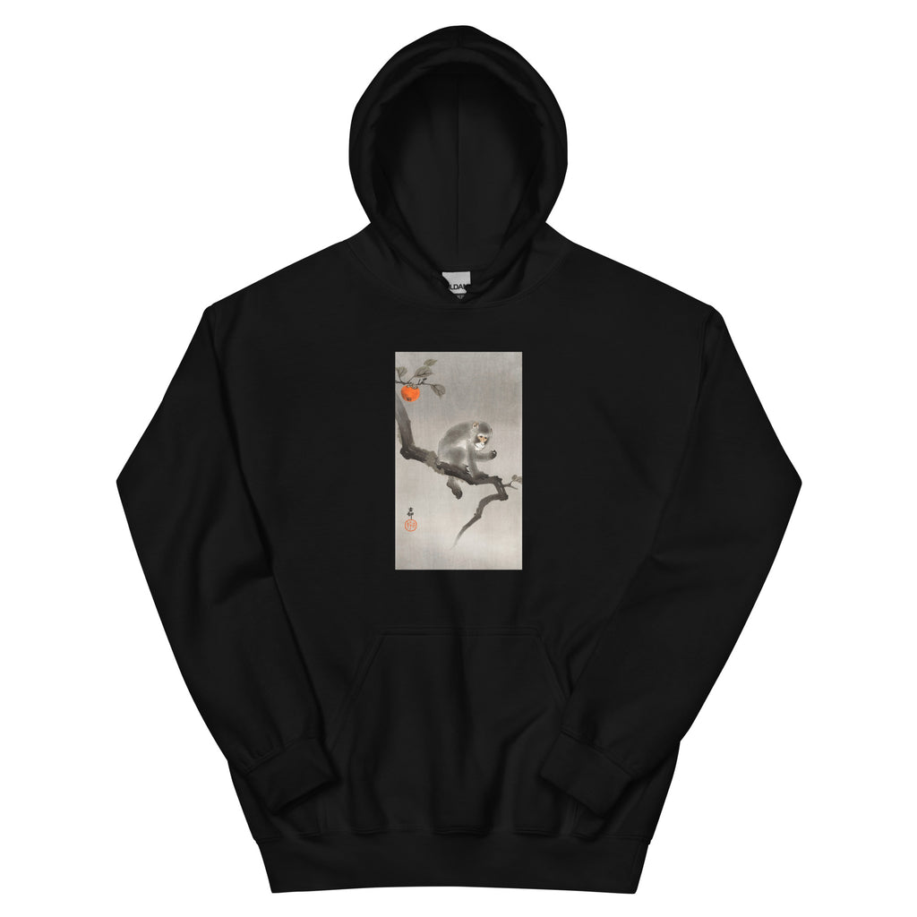 Black Hoodie Monkey In Cockatoo - Ohara Koson 1900 Essential