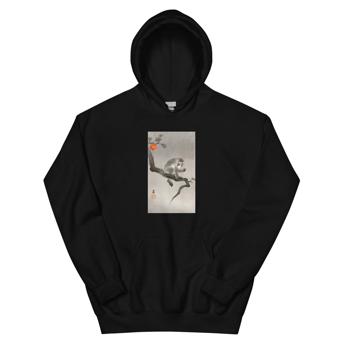 Black Hoodie Monkey In Cockatoo - Ohara Koson 1900 Essential