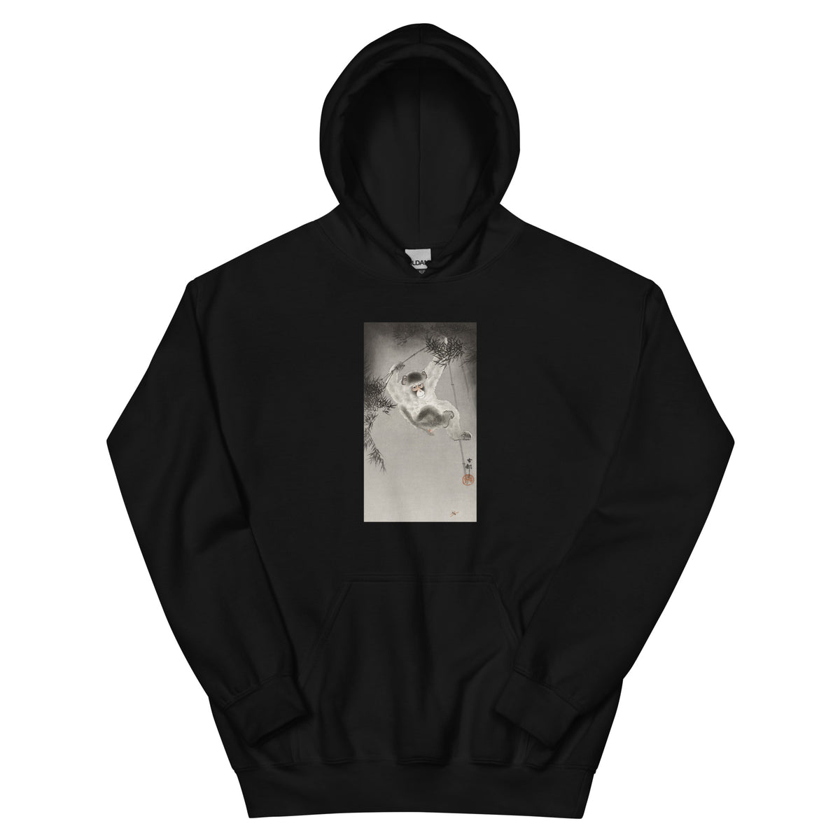 Black Hoodie Monkey Hanging - Ohara Koson 1900 Essential