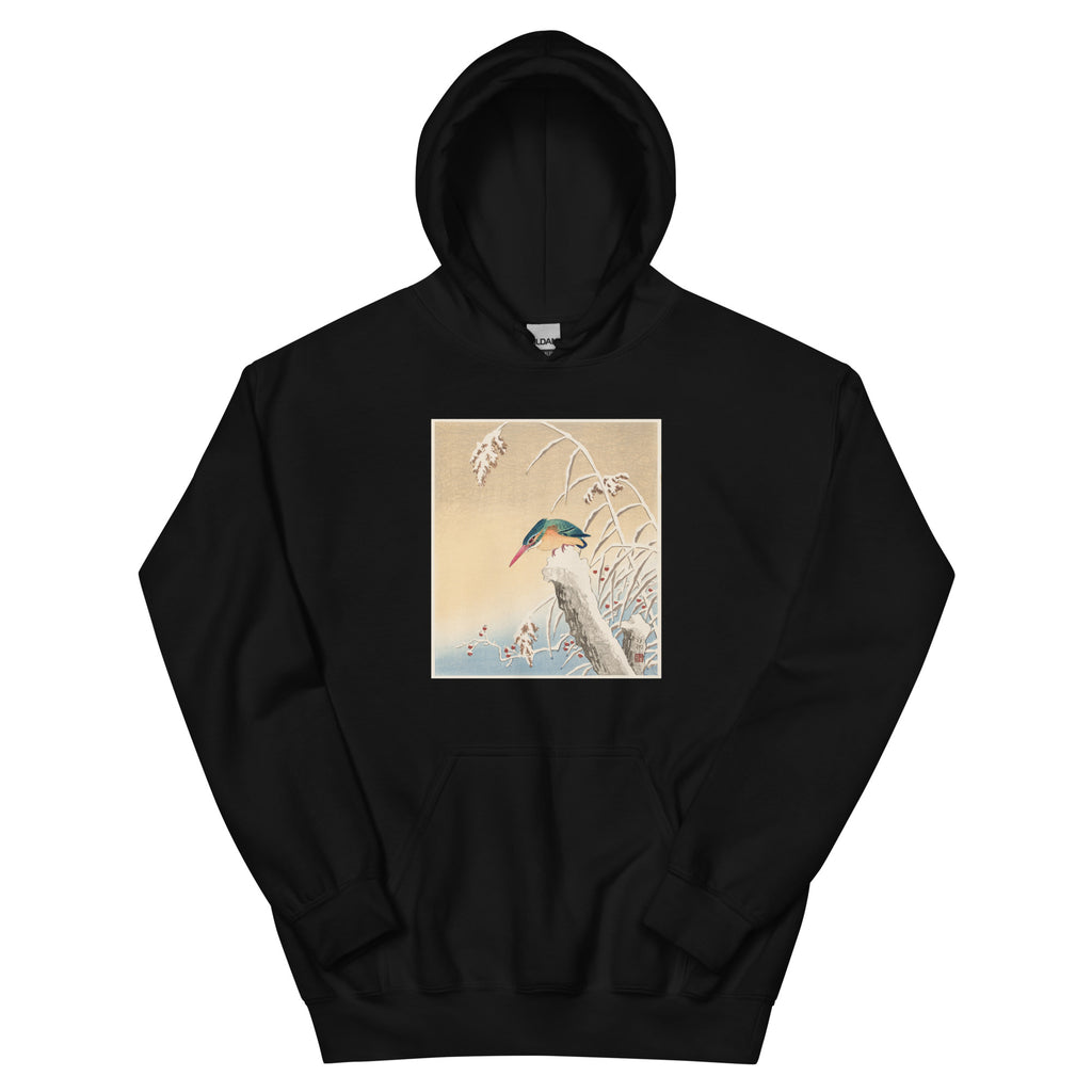 Black Hoodie Kingfisher In The Snow - Ohara Koson 1925 Essential