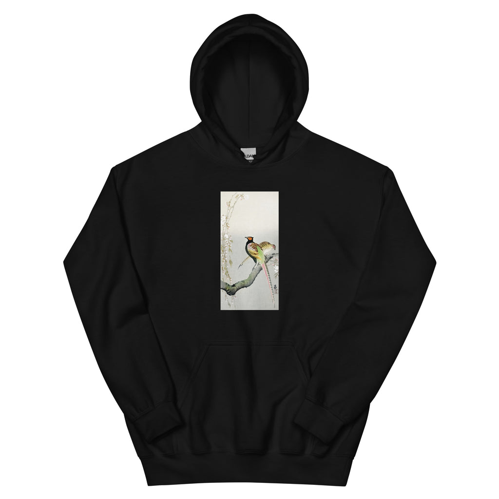 Black Hoodie Couple Pheasants And Cherry Blossom - Ohara Koson 1900 Essential