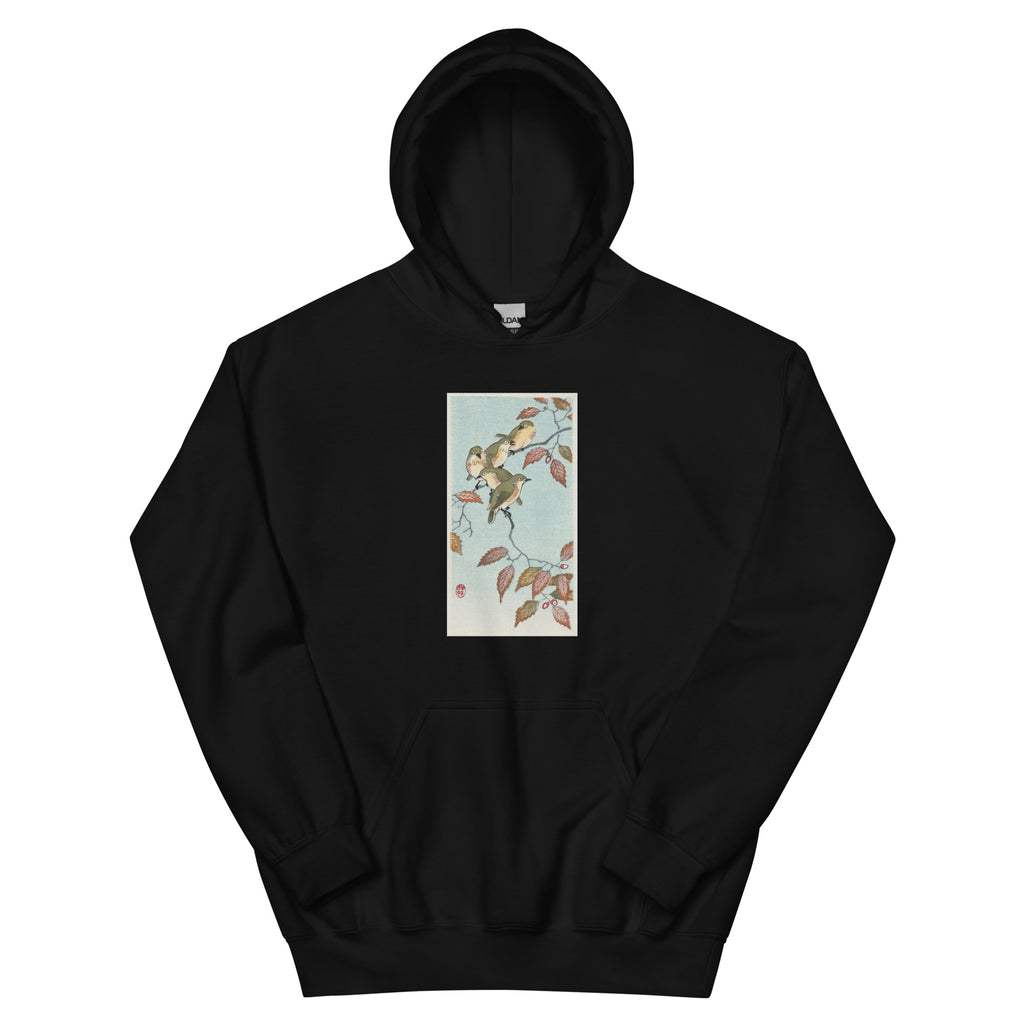 Black Hoodie Birds On A Branch - Ohara Koson 1900 Essential