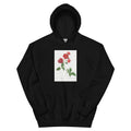 Black Hoodie Red Cabbage Rose Also Known As Bengal Eyelet Rosa Indica Caryophyllea - Pierre-Joseph Redoute Original From The Library Of Congress 1817 Essential