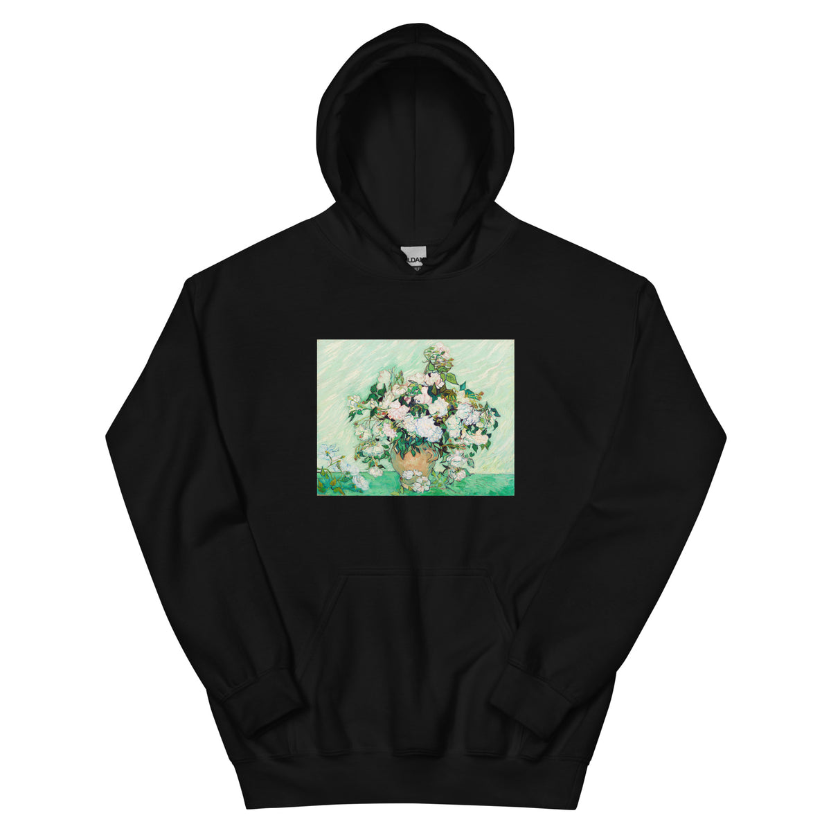 Black Hoodie Roses Van Gogh Nga Essential