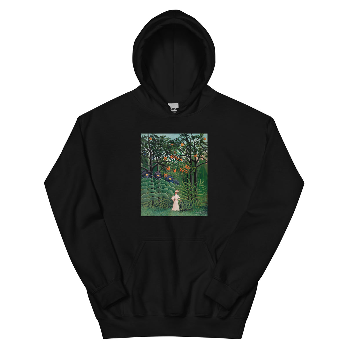 Black Hoodie Woman Walking In An Exotic Forest Femme Se Promenant Dans Une Foret Exotique Essential