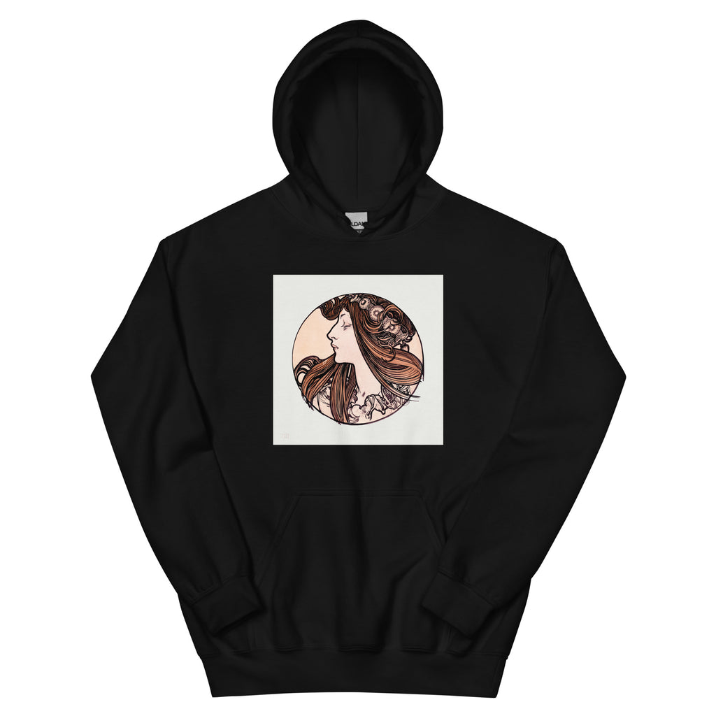 Black Hoodie Stained Glass Fouquet Mucha II Essential