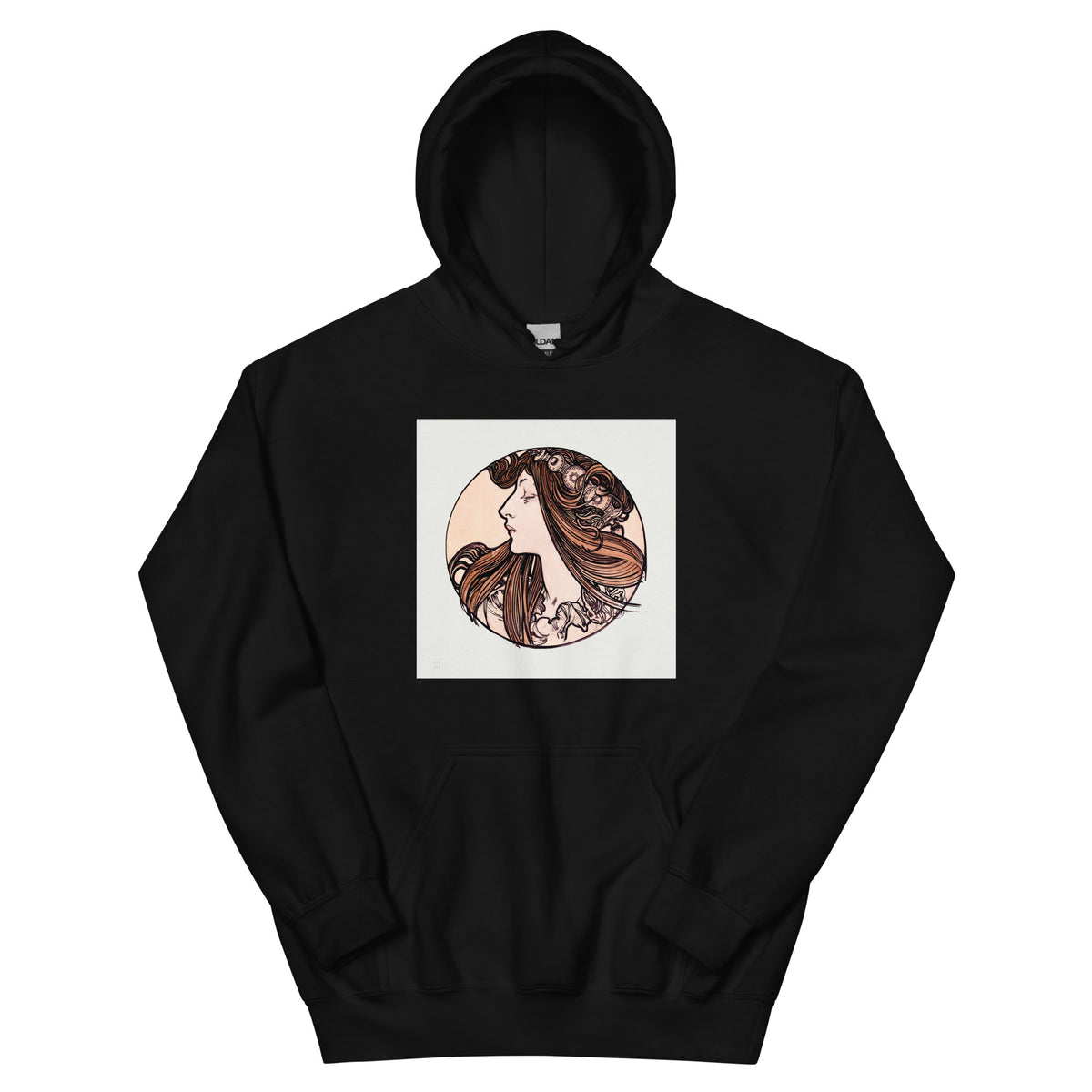 Black Hoodie Stained Glass Fouquet Mucha III Essential