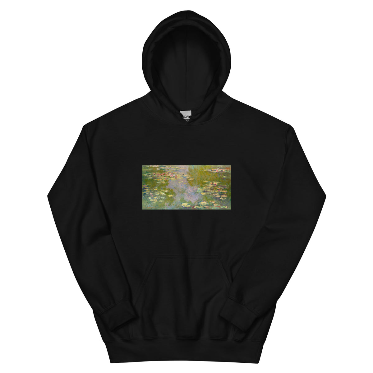 Black Hoodie Water Lilies Essential