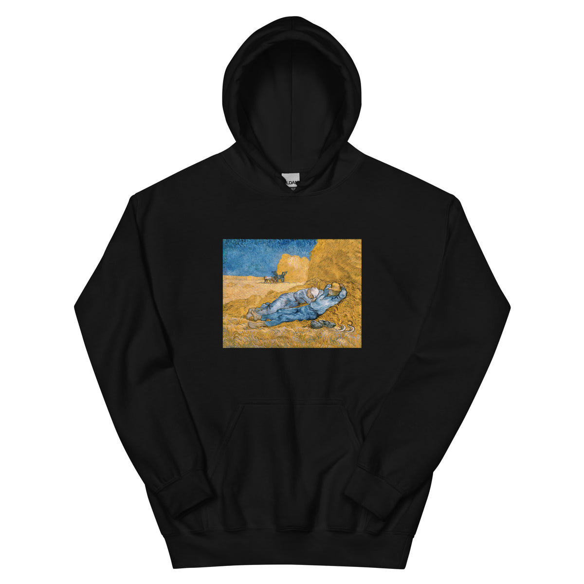 Black Hoodie Vincent Van Gogh S The Siesta Famous Painting Essential