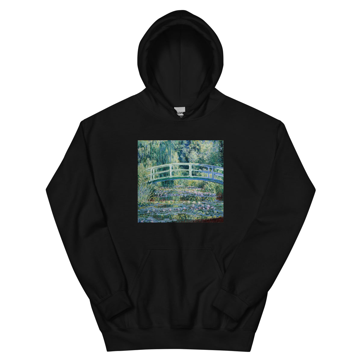 Black Hoodie Claude Monet S Water Lilies And Japanese Bridge Famous Painting Essential