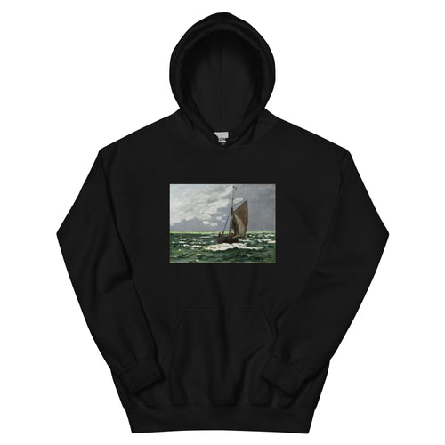 Black Hoodie Claude Monet S Seascape Storm Famous Painting Essential