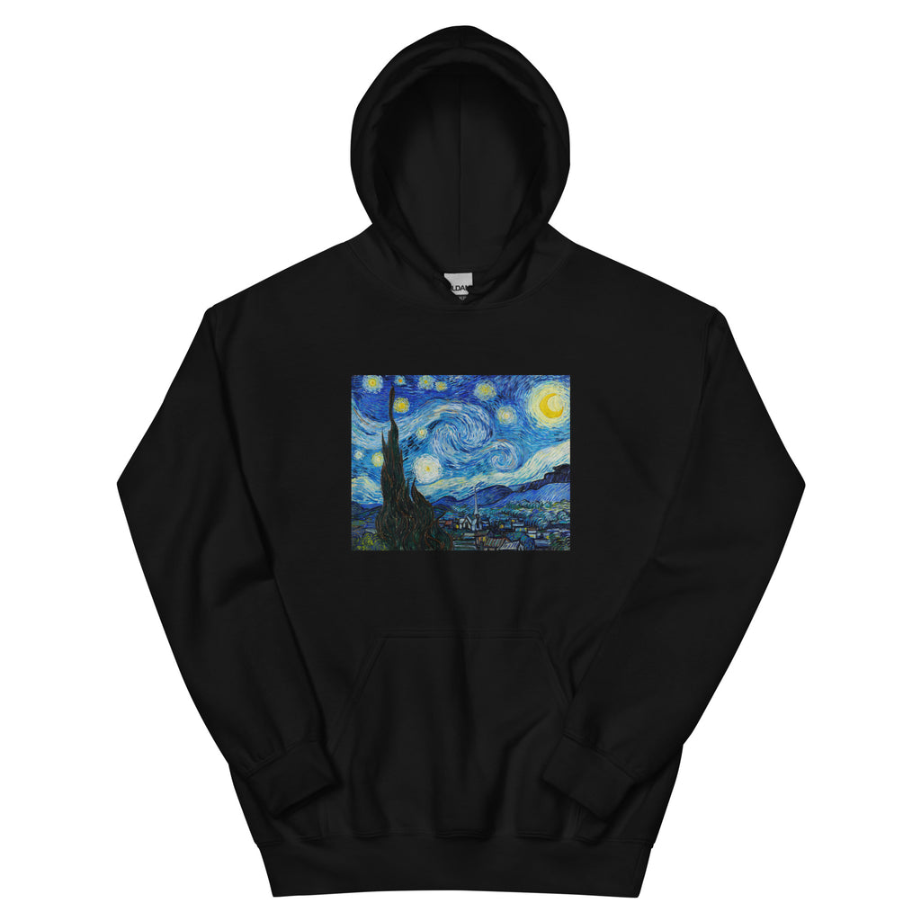 Black Hoodie Vincent Van Gogh S The Starry Night Famous Painting Essential