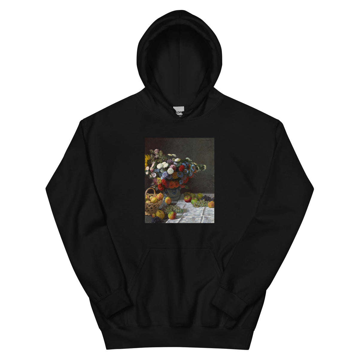 Black Hoodie Still Life With Flowers And Fruit Essential