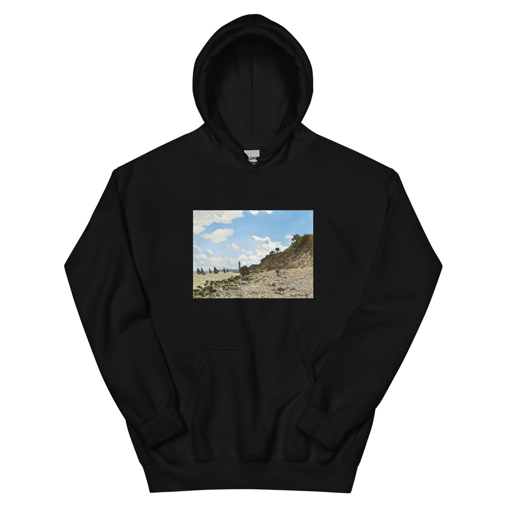 Black Hoodie The Beach At Honfleur Essential